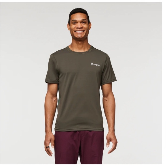 Cotopaxi Men's Large Fino Tech Tee Iron Green NWT Quick Dry Soft Fabric - Picture 2 of 12